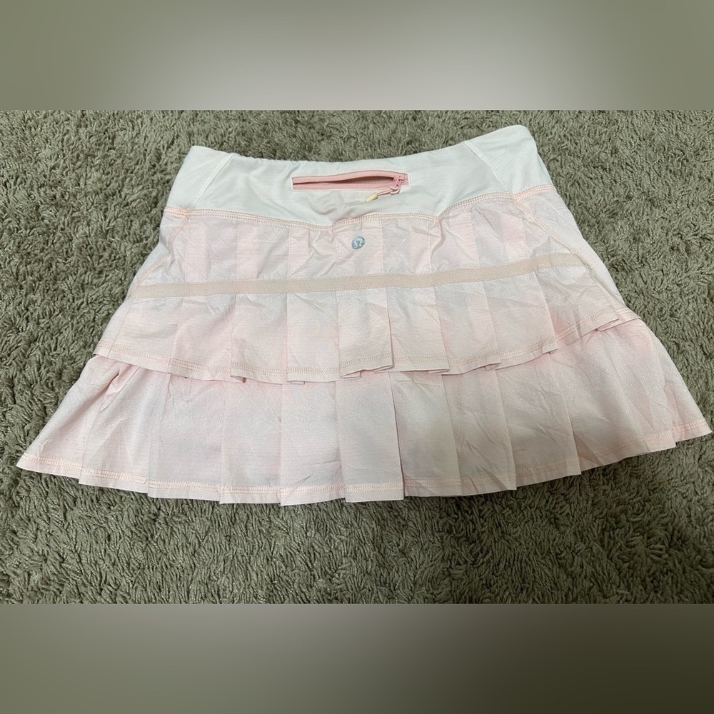 Lululemon Shimmering Pink Pace Setter Skirt RARE 4